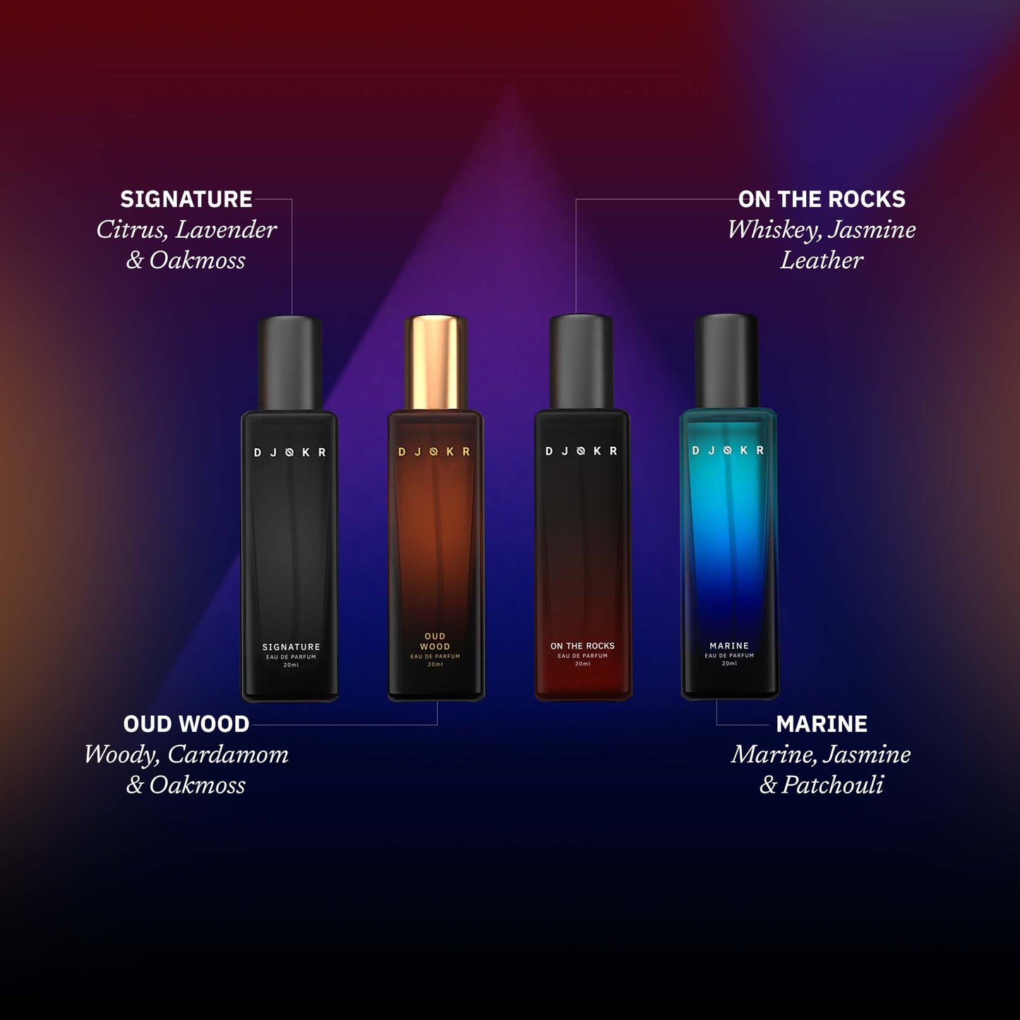 DJOKR Pack of 4 Perfume Set